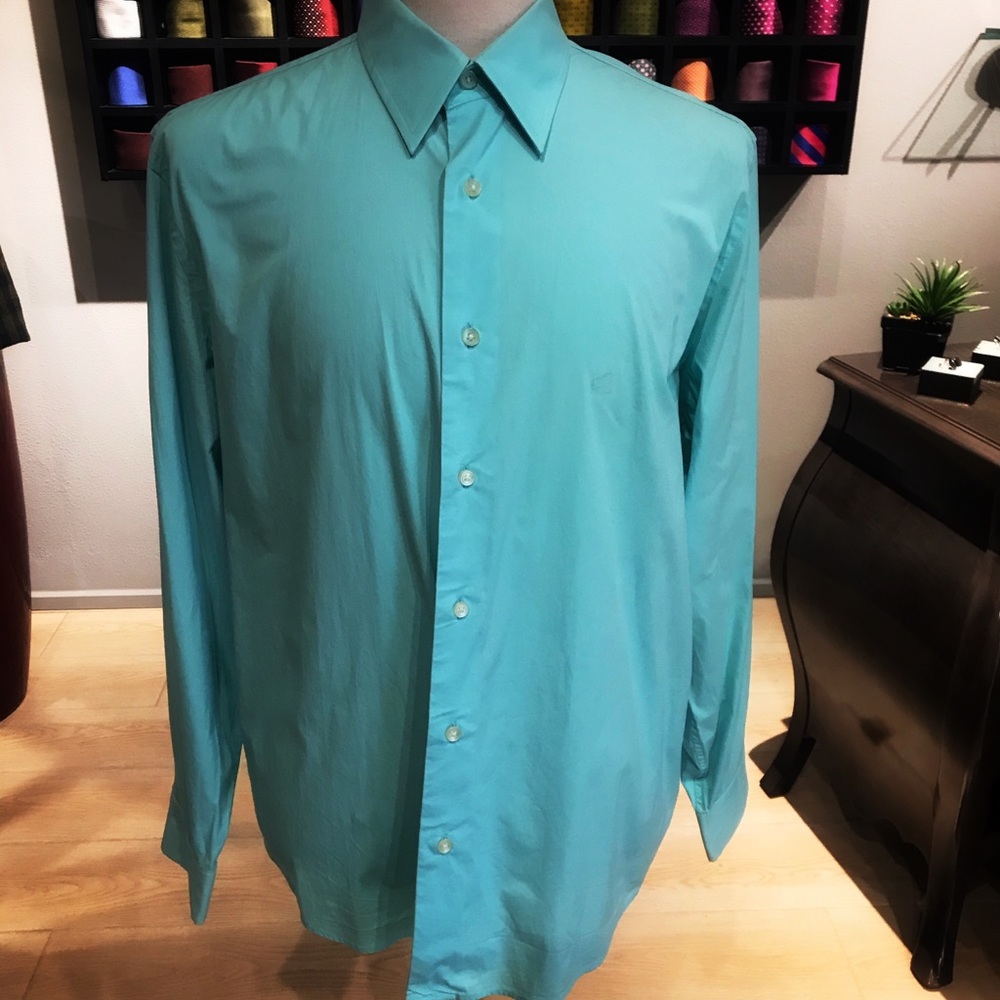 Teal Express 1MX Men’s Modern Fit Dress Shirt